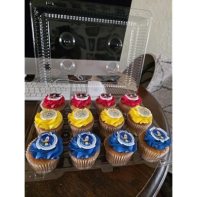DecoPac Anillos de Sonic the Hedgehog, Decoraciones para Cupcakes con