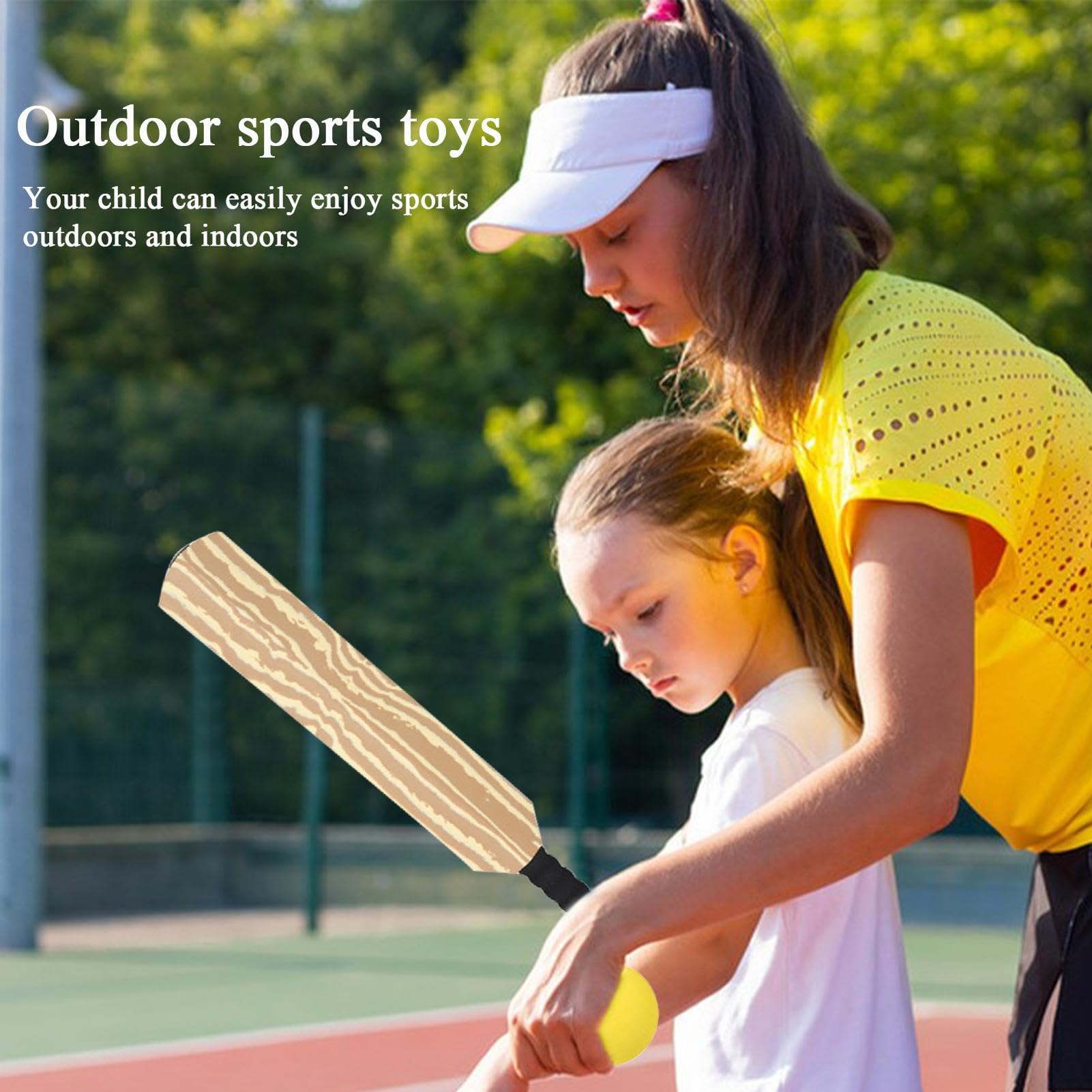 Kids Ball Bat Stump Set Outdoor Sports Game Garden Beach Interactive Toy