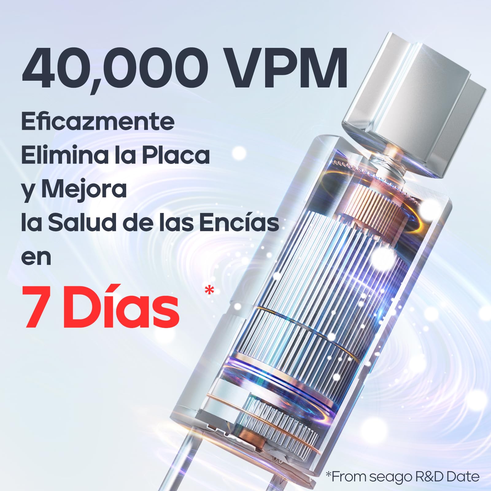 Seago cepillo de dientes eléctrico sónico, cepillo electrico con 8 cabezas, carga USB, cepillo de dientes eléctrico ultrasónicos 5 modos y temporizador, IPX7 Impermeable, para viaja (negro)