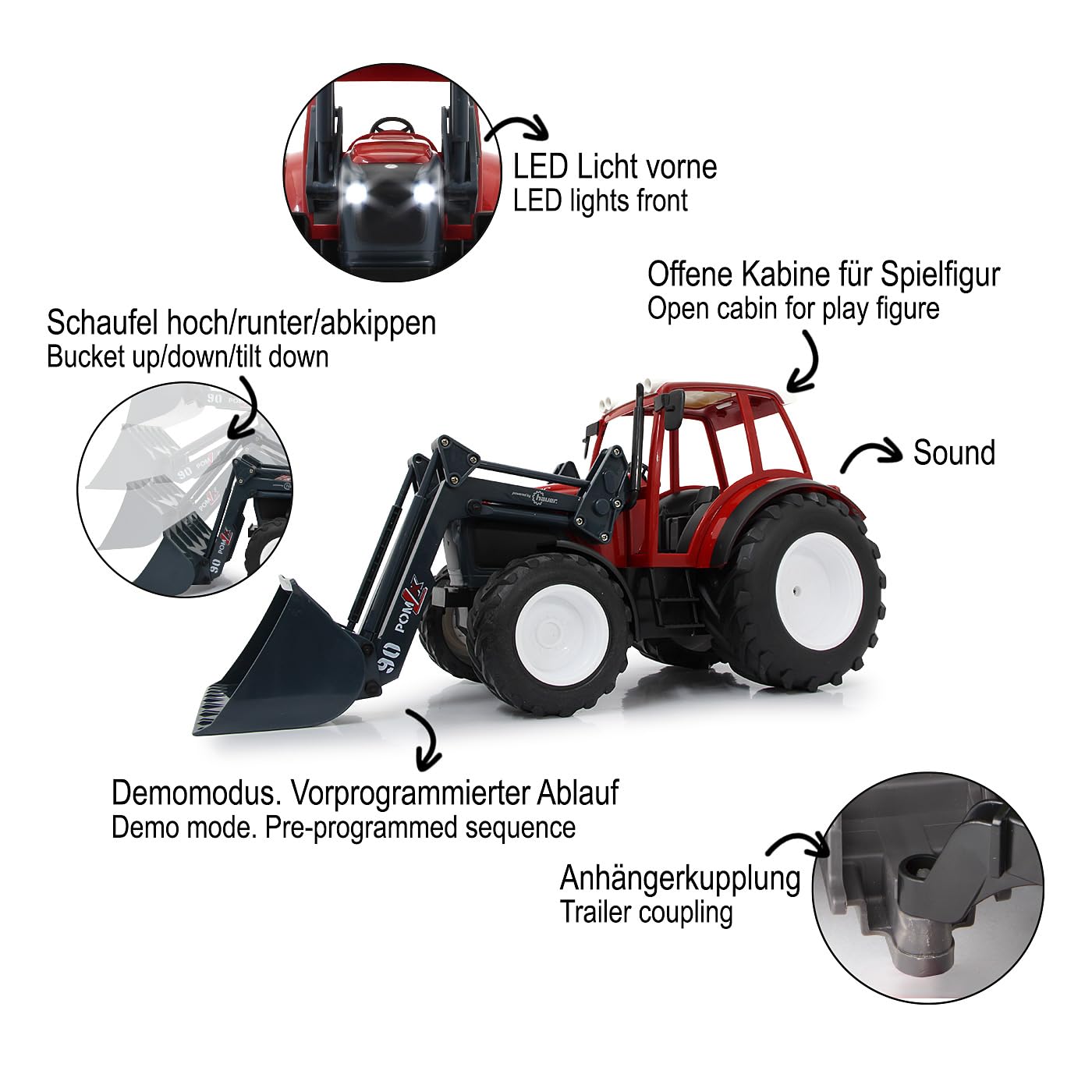 JAMARA LINDER GEOTRAC mit FRONTLADER 1:16 2,4GHZ 6+