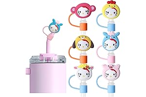 Hello Kitty Cute Anime Straw Toppers for Tumblers