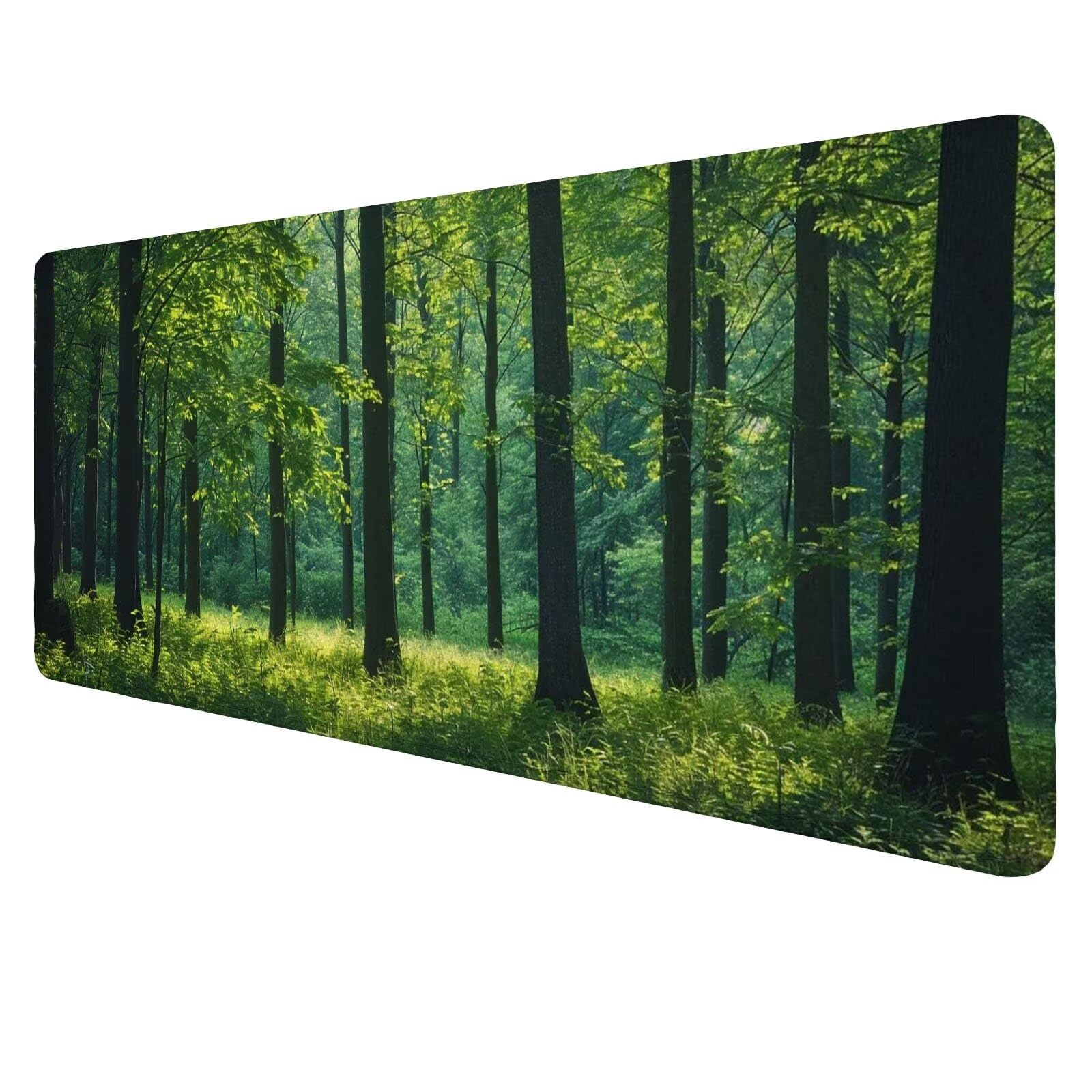 Leśna podkładka pod mysz duża podkładka na biurko gracz zielona podkładka pod mysz XXL 1600 x 800 x 3 mm niestandardowa podkładka pod mysz, ochraniacz na biurko matowe akcesoria biurowe, do domu Deco