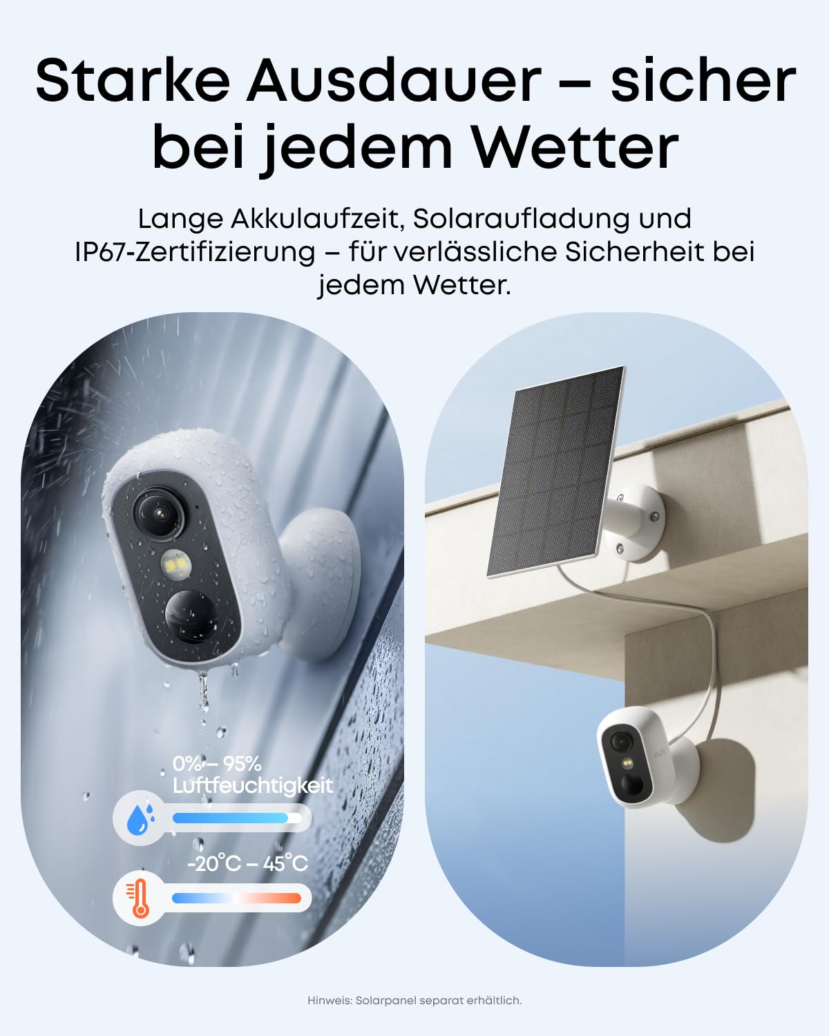 eufyCam C35 2-Kamera-Set, Überwachungskamera Außen, Solarpanel-kompatibel | Farbnachtsicht, ohne Abo, IP67, Lokaler Speicher, Gesichtserkennung, Magnetische Halterung, Weiß