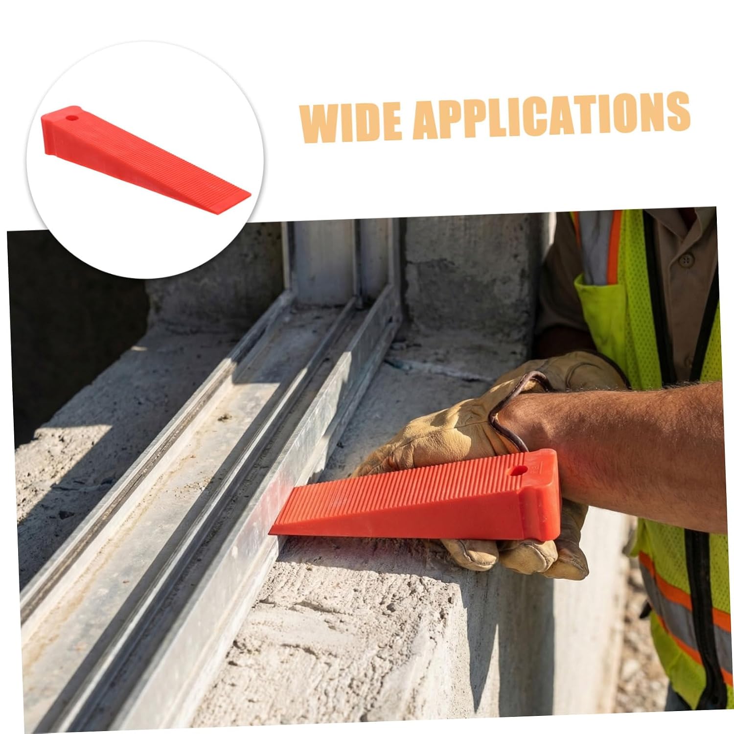 20pcs Plastic Leveling Wedges for Door and Frame Installation, Reusable Pp Shims for Reliable Support and Quick Positioning in Home Construction and Renovation
