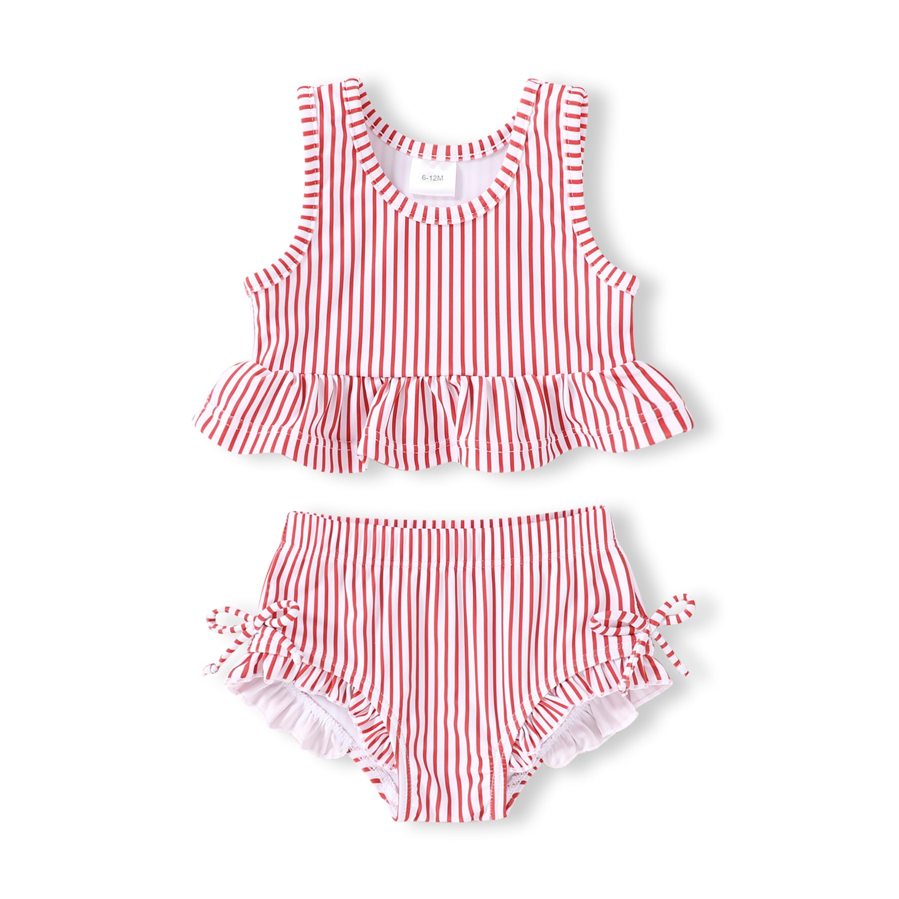 HAPPYMA Baby Swimsuit Toddler Girl Bathing Suit Stripe Bikini