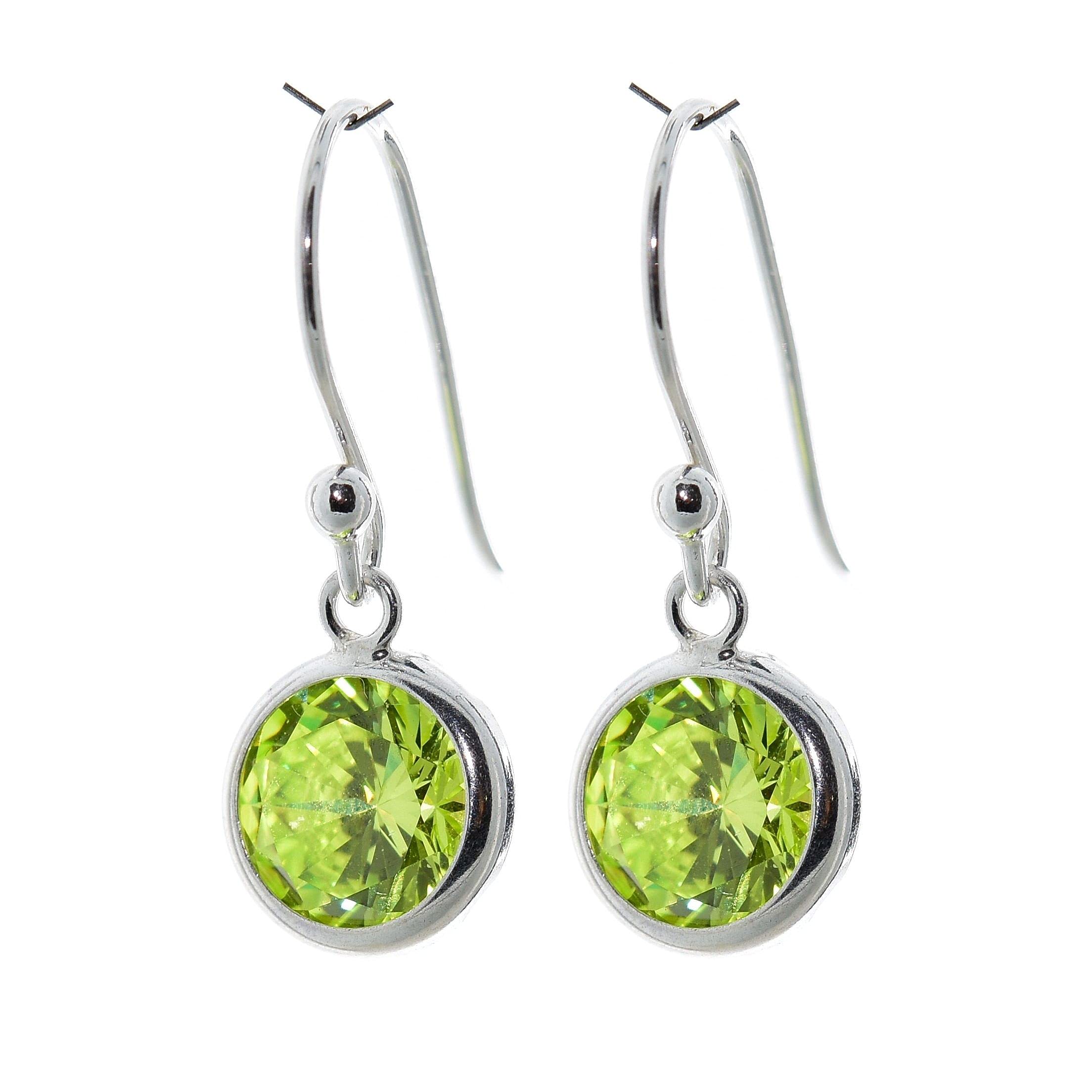 pewterhooterSparkling Sterling Silver drop earrings for Women with Gift Box.
