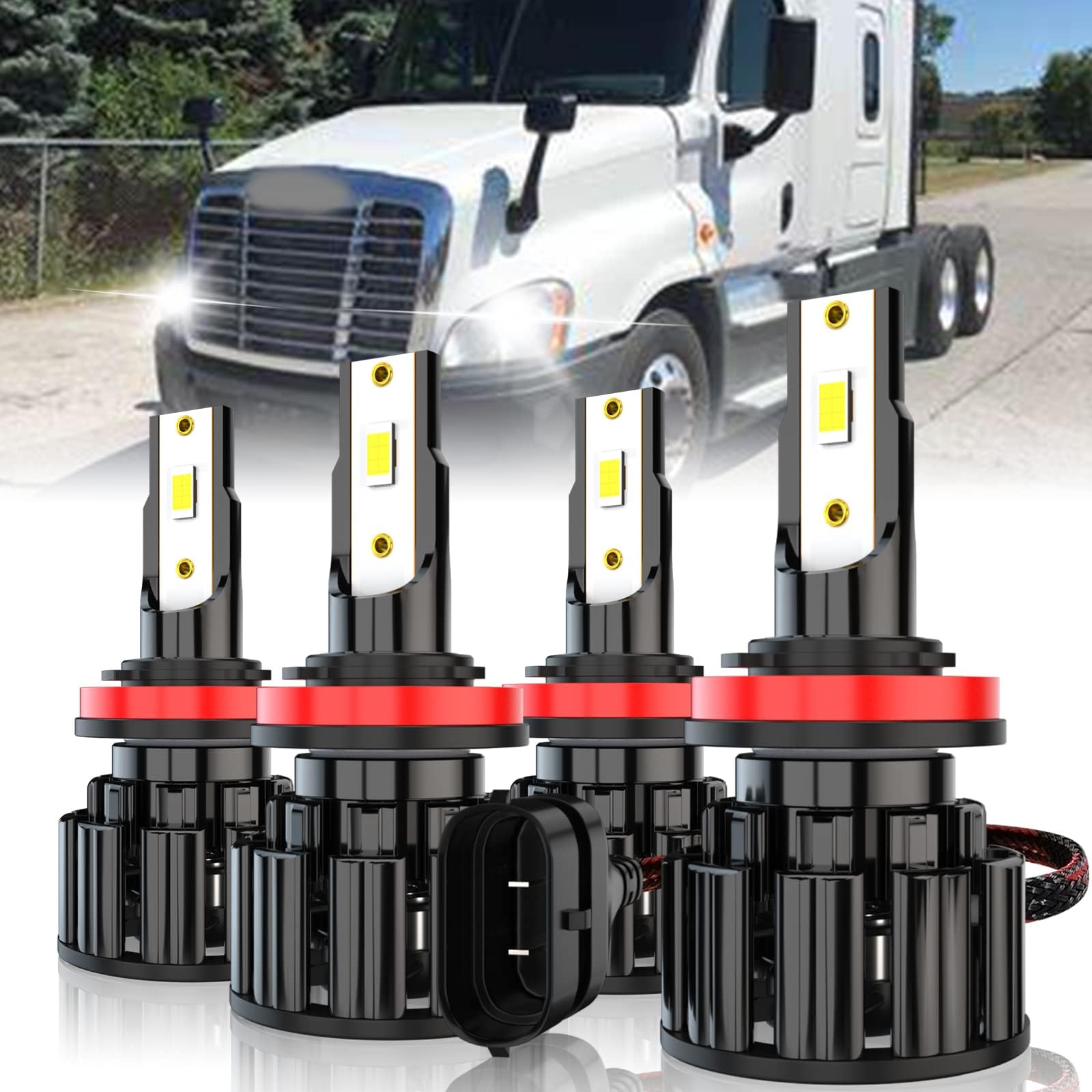 GTMOTO for Freightliner Cascadia LED Headlight Bulbs, 2007