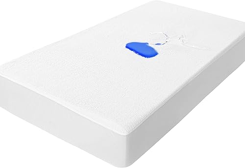 Miniatura 1 de NTBAY Protector de colchón impermeable de rizo de algodón, transpirable, bolsillo profundo de 14 pulgadas, tamaño matrimonial