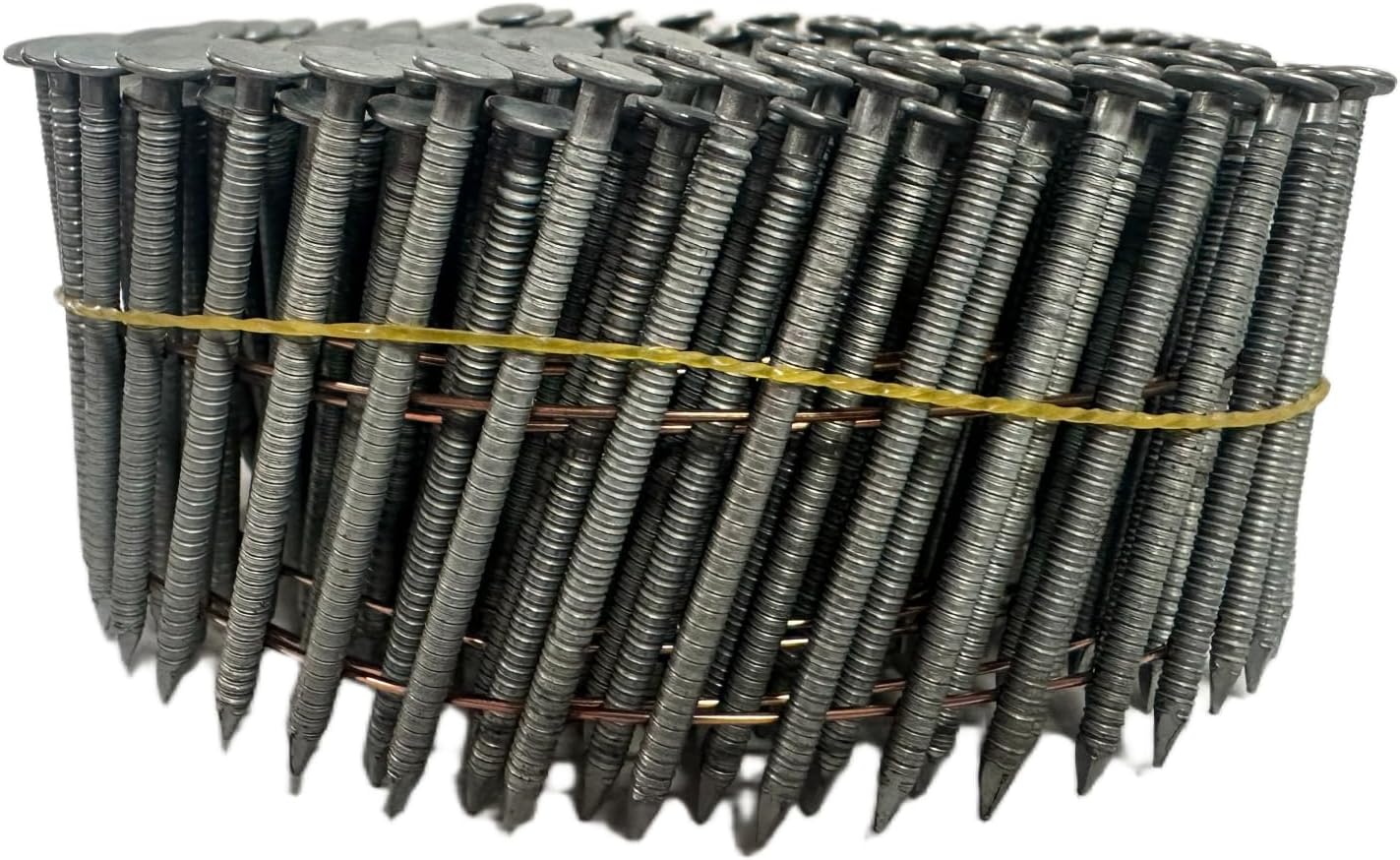 15° Wire Weld Coil Nails 1-3/4x0.90 EG Ring Shank 3600Pcs Full Round Head