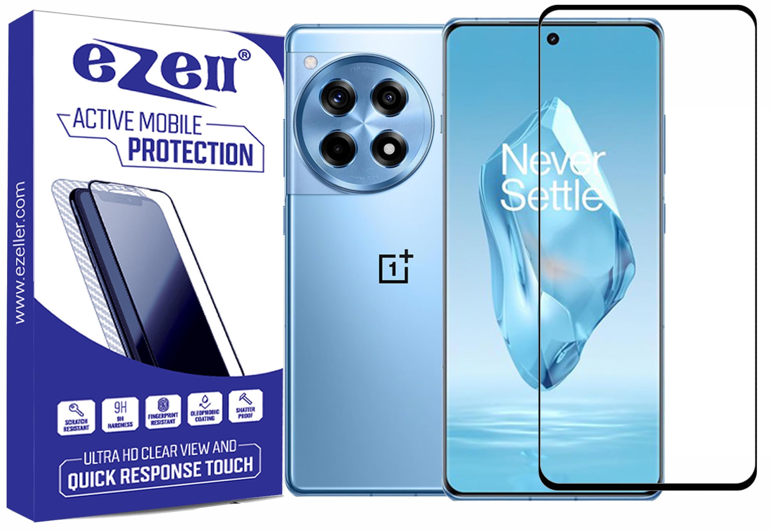 eZell ONEPLUS 12R Tempered Glass (Curved), Sensitive touch, Edge to Edge Full Glue 1+ 12R Screen protector with Dry & Wet Wipes (Black) (B0D6KT6HFF) Amazon Price History, Amazon Price Tracker