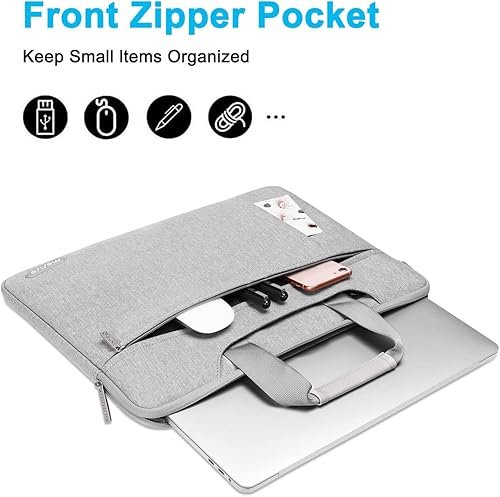 Miniatura 3 de MOSISO 360 - Bolsa de hombro protectora para laptop compatible con MacBook Air de 15 pulgadas M2 A2941 2023Pro 16 2023-2019, portátil de 15-15.6