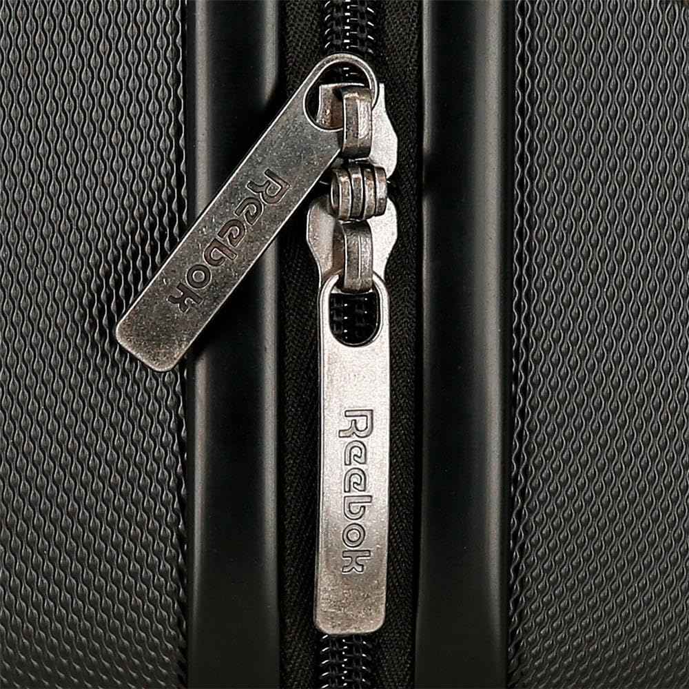 Reebok Franklin Trousse de Toilette Adaptable, fabriquée en ABS, 29 cm x 21 cm x 15 cm, poignées de Fermeture éclair avec Trous pour Cadenas, Noir, Trousse de Toilette