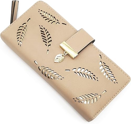 VODIU Monedero corto de cuero para mujer, tamaño mediano, con hoja plegable, tarjetero, monedero pequeño, hebilla y cierre de embrague