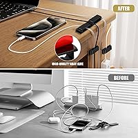 Vista 3 de Clips autoadhesivos para organizar cables, clips de línea, organizadores de cables, clips de línea de TV PC, clips de cable Ethernet debajo