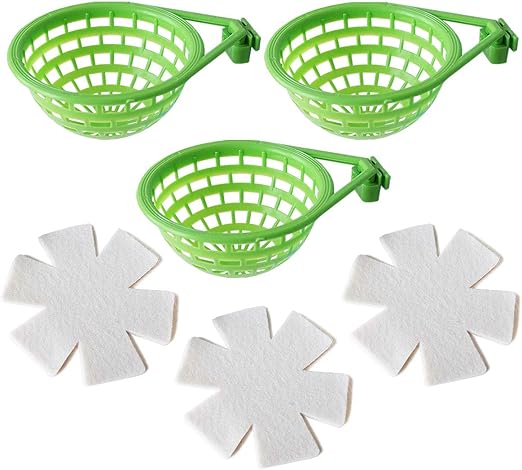 FOIBURELY 3 Sets Canary Nest Bird Nest Plastic Hatching Nest Finch Parrot Canary Nest with Nesting Pads