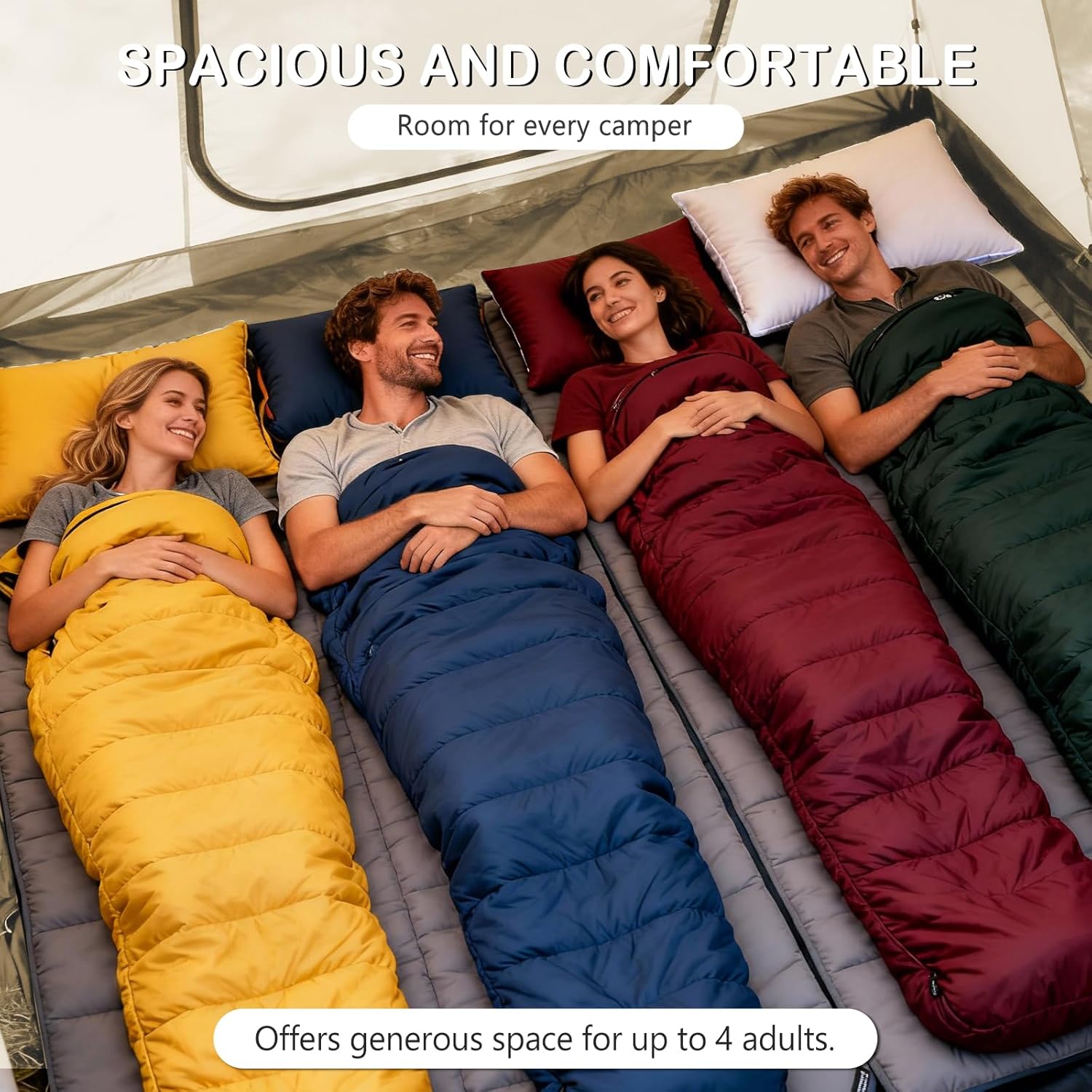 Inflatable Tents for Camping,Easy Blow Up Tent with Hand Pump,4 Seasons Waterproof Air Inflatable Camping Tent House for Family Weekend Camping