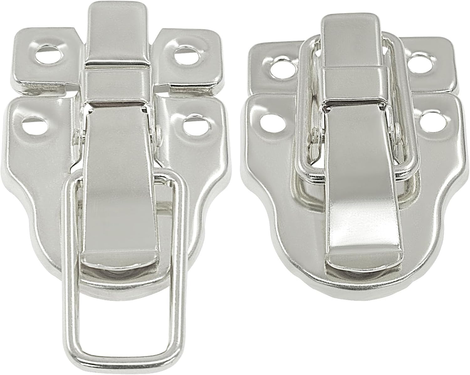 2 Pack Retro Duckbilled Hasp Latch, Silver Style Toggle Latch Antique Box Latch, Metal Clasp Buckle Latch for Jewelry Box Cabinet/Toolbox