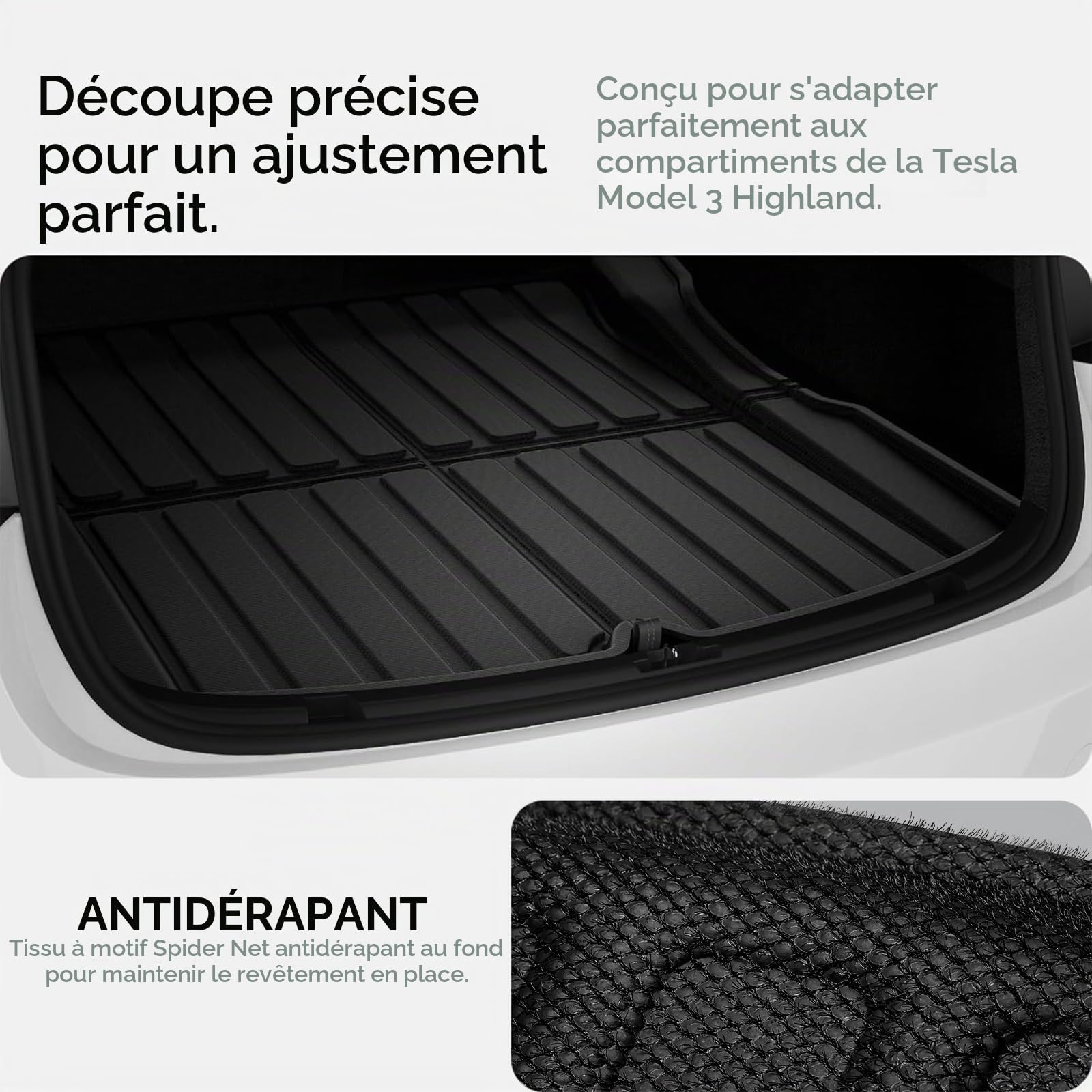 Spigen Tesla Tapis de Coffre Arrière Antidérapant