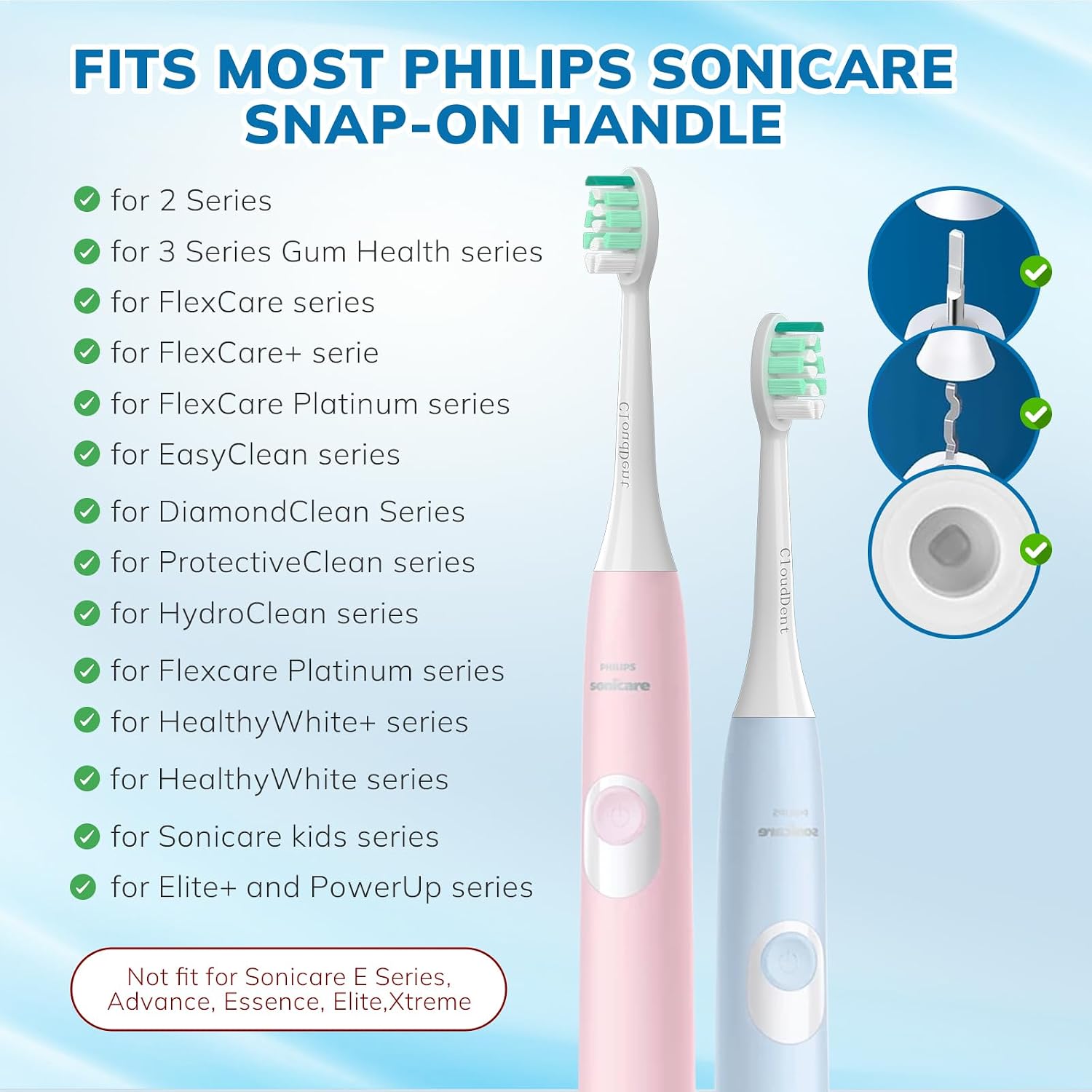 Replacement Toothbrush Heads Compatible with Philips Sonicare：16 Pack Soft Replacement Electric Brush Head for 4100 5100 6100 HX9023/65 W Optimal Control Snap-on System (White) image 3