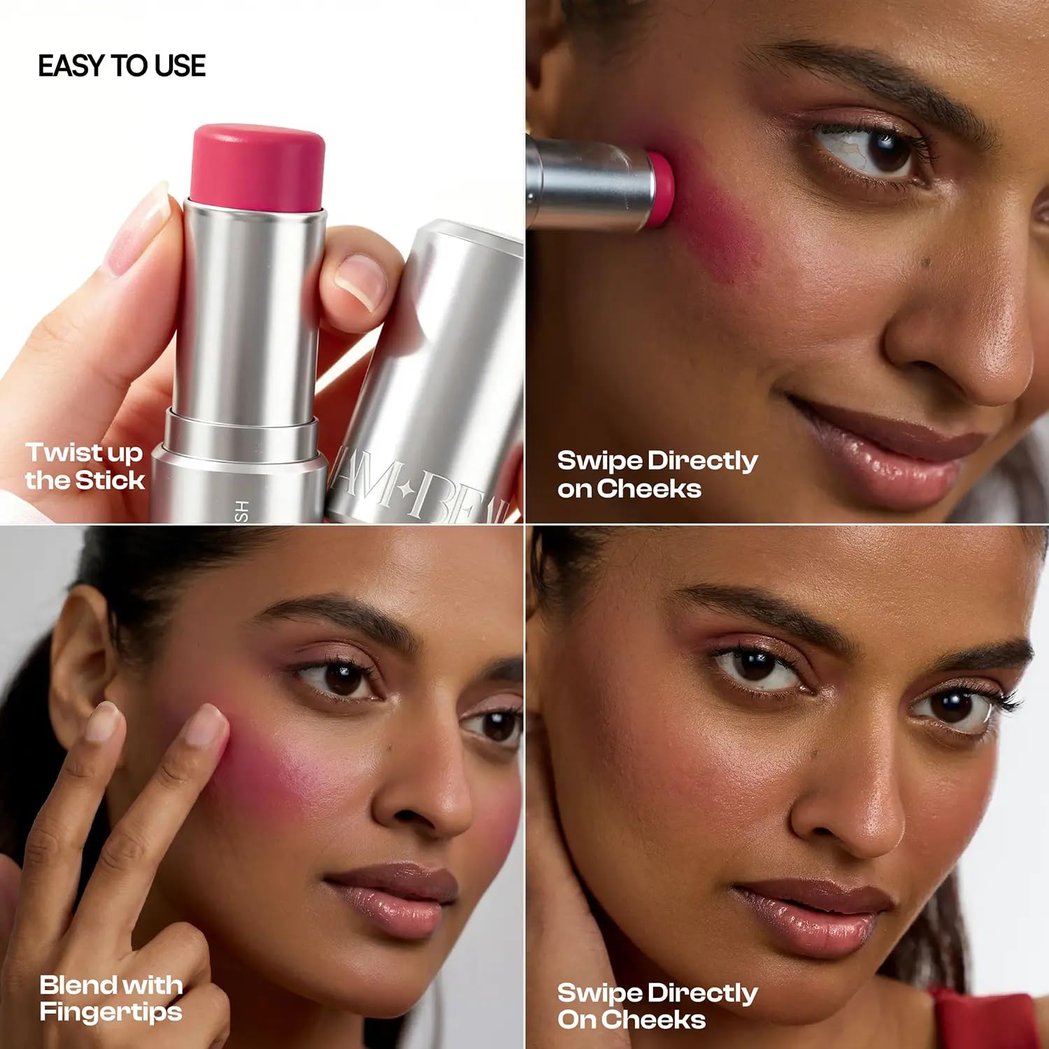 Dream Beauty Nebula Cream Blush – Helix Berry | Berry Pink 3-in-1 Tint for Cheeks, Lips & Eyes | Hand Blendable | Dewy Finish | Lightweight, Buildable Color | 7.5 gm 2