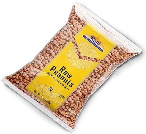 Miniatura 8 de Rani Peanuts, crudos enteros con piel (sin cocinar, sin sal), 7 onzas (7.05oz)  Todo natural  Vegano  Apto para gluten, producto fresco de Estados