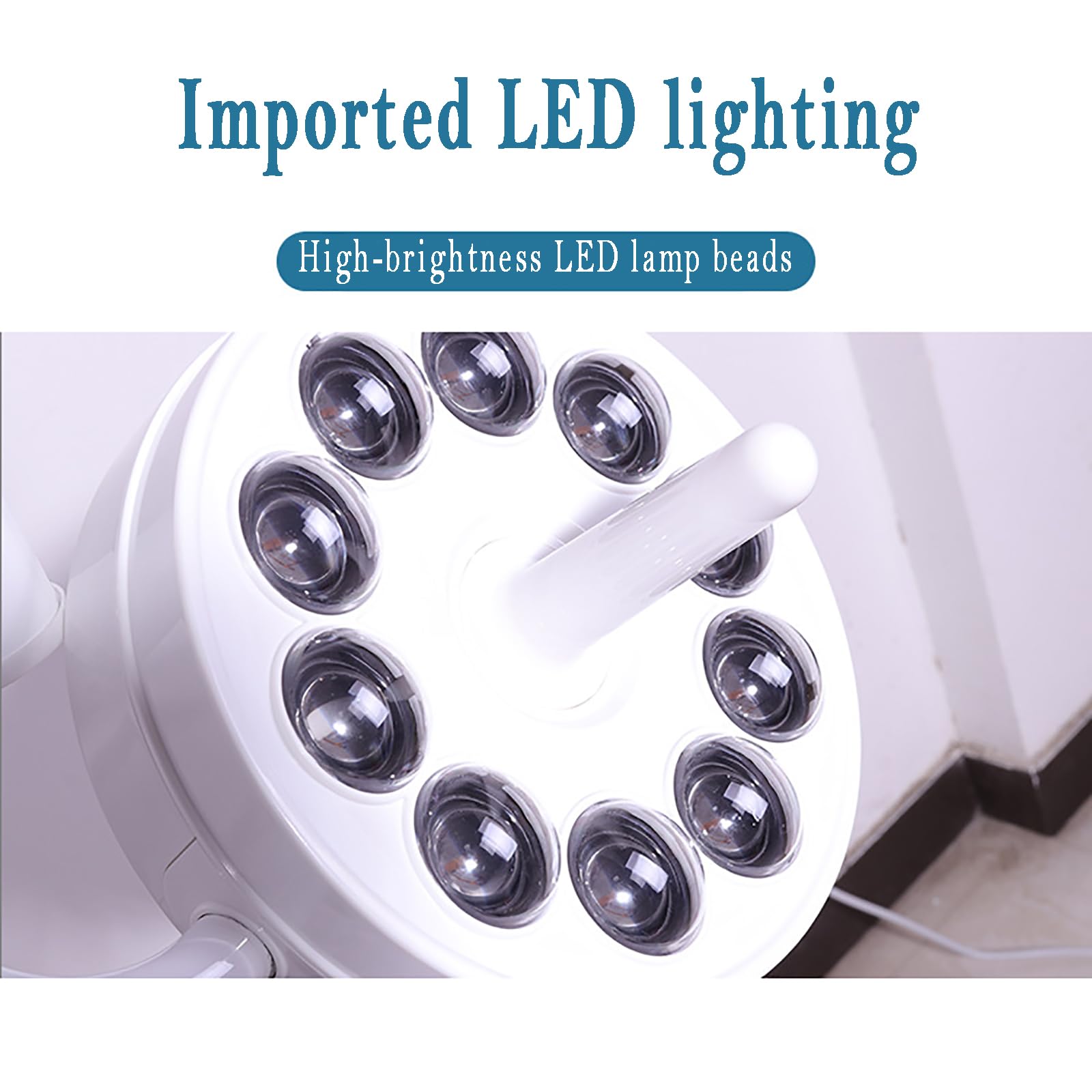 Lampa Chirurgiczna LED Bezcieniowa Do Jamy Ustnej, Pionowa Mobilna Lampa Do Badań Medycznych, Uniwersalne Kółka/regulowana Wysokość, Do Szpitali Kosmetycznych/dentystycznych/chirurgicznych