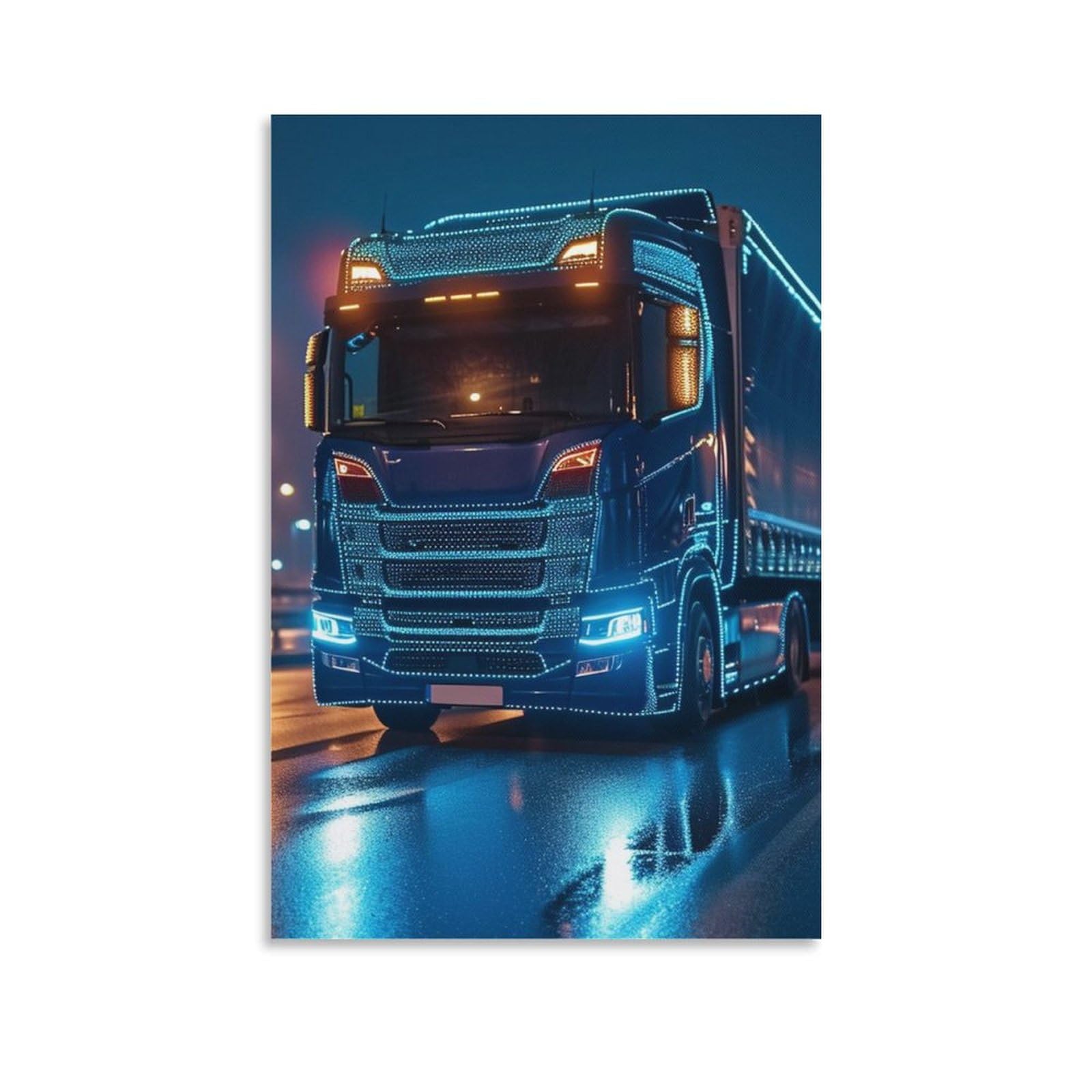 DHBANEIOK Truck Art - Modern Giclee Canvas Prints Landscape Pictures Artwork Paintings on Canvas Wall Art for Home Office Decorations 20x30inch(50x75cm)