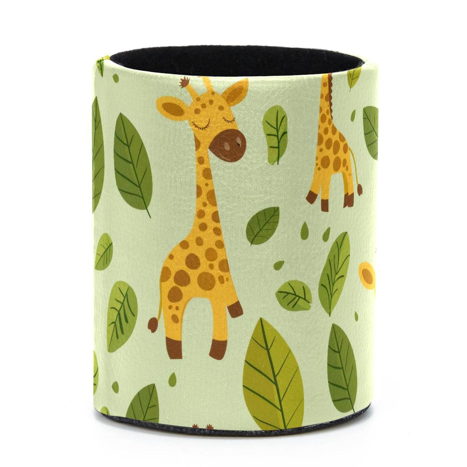VAPOKF Round Pencil Holders for Desk, Giraffe Pen Holders Pen Pot Makeup Brushes Storage Desktop Stationery Supplies Organiser for Home Office