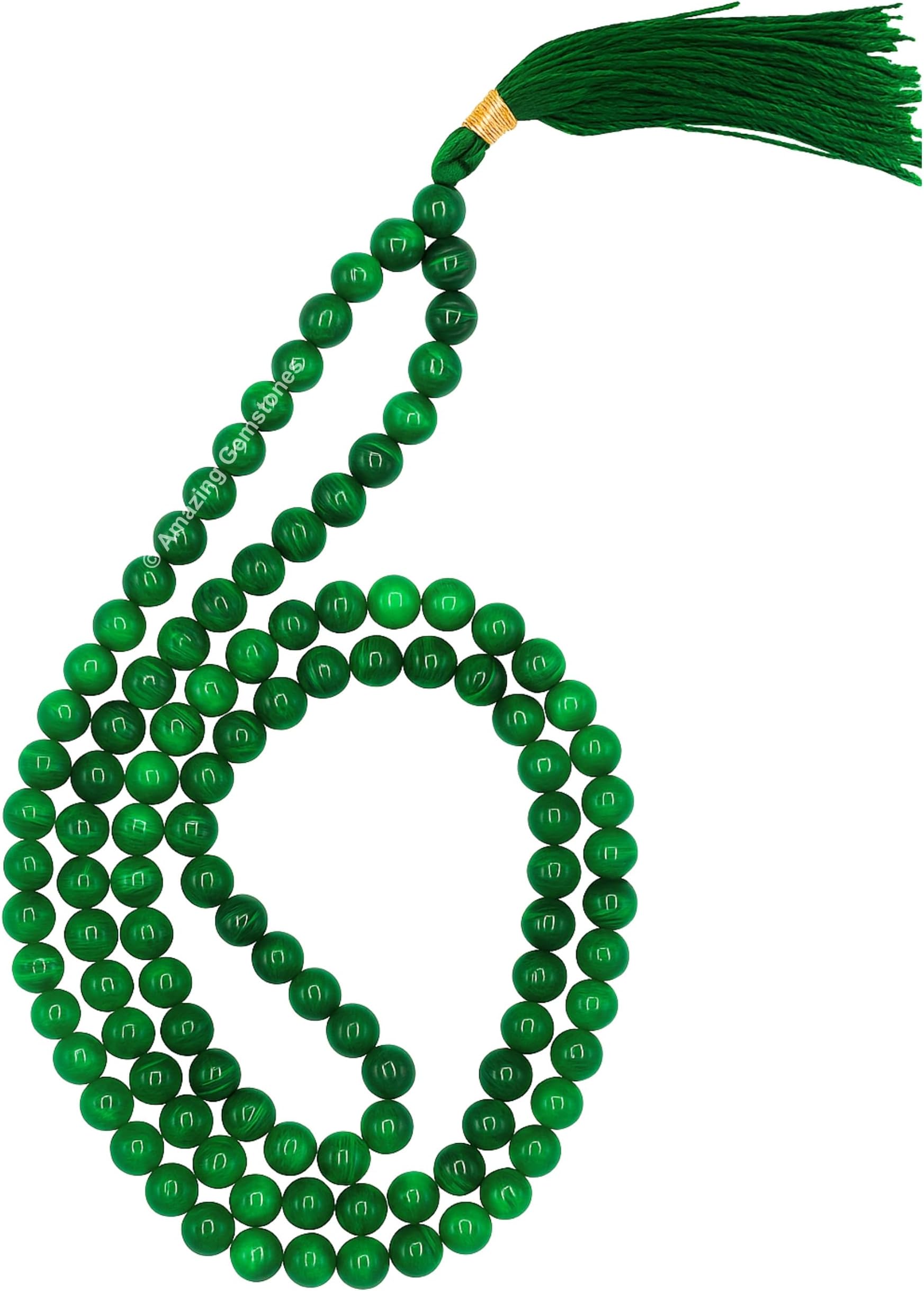 Amazing GemstoneJapa Mala 108 Prayer Beads Necklace and Wrist Mala Bracelet for Meditation