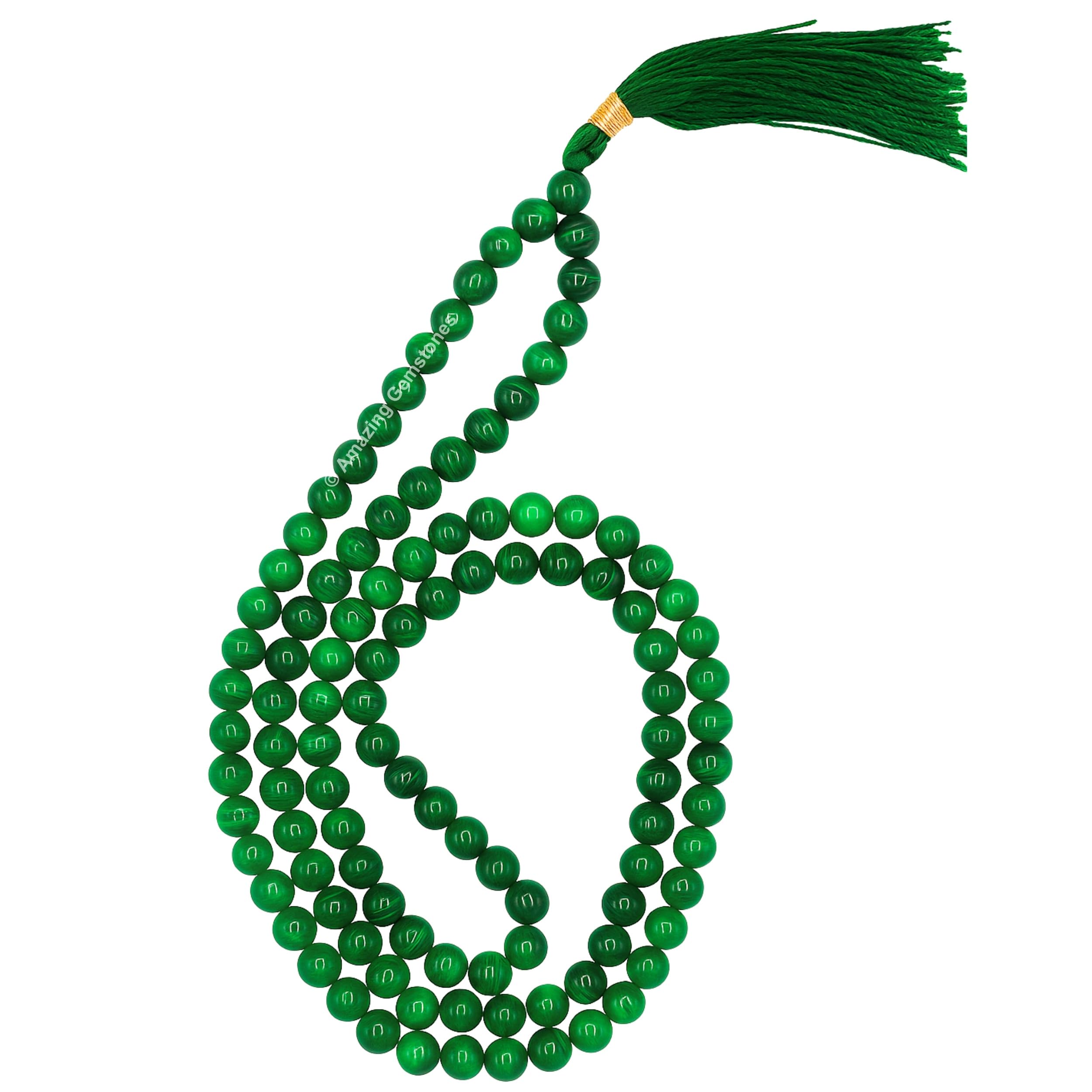 Amazing GemstoneJapa Mala 108 Prayer Beads Necklace and Wrist Mala Bracelet for Meditation