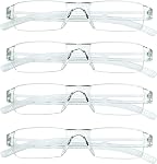 4 Paires de Lunettes de Lecture, Lunettes d'Ordinateur Bloquant la Lumière Bleue pour Femmes et Hommes Anti Fatigue/Éblouissement