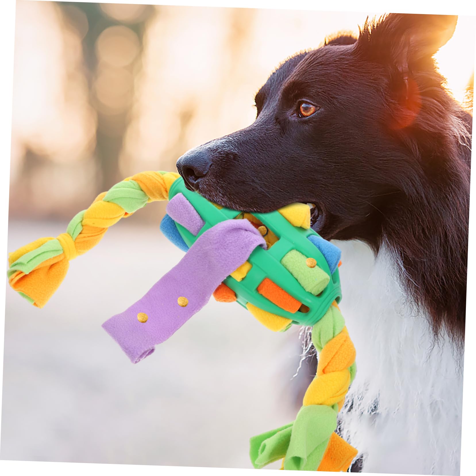 Interaktiver Schnüffelball für Hunde aus TPR Futterball mit Portionierung für Aktivierende Beschäftigung