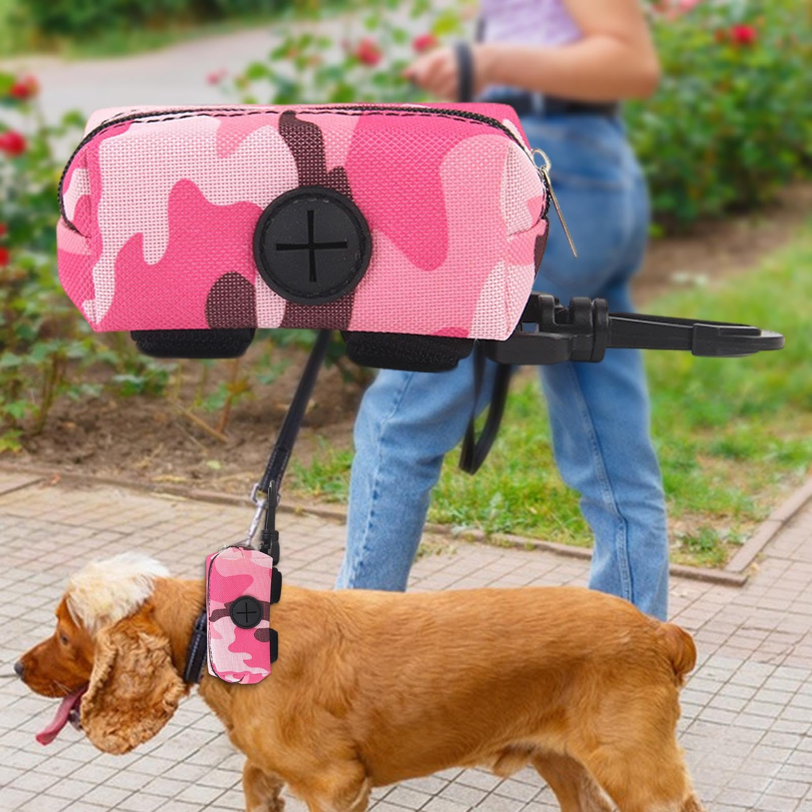 Hundekotbeutelhalter Freihändig – Aus Polyester, 8,5x5 Cm, Für Leine Oder Rucksack, Schwarz