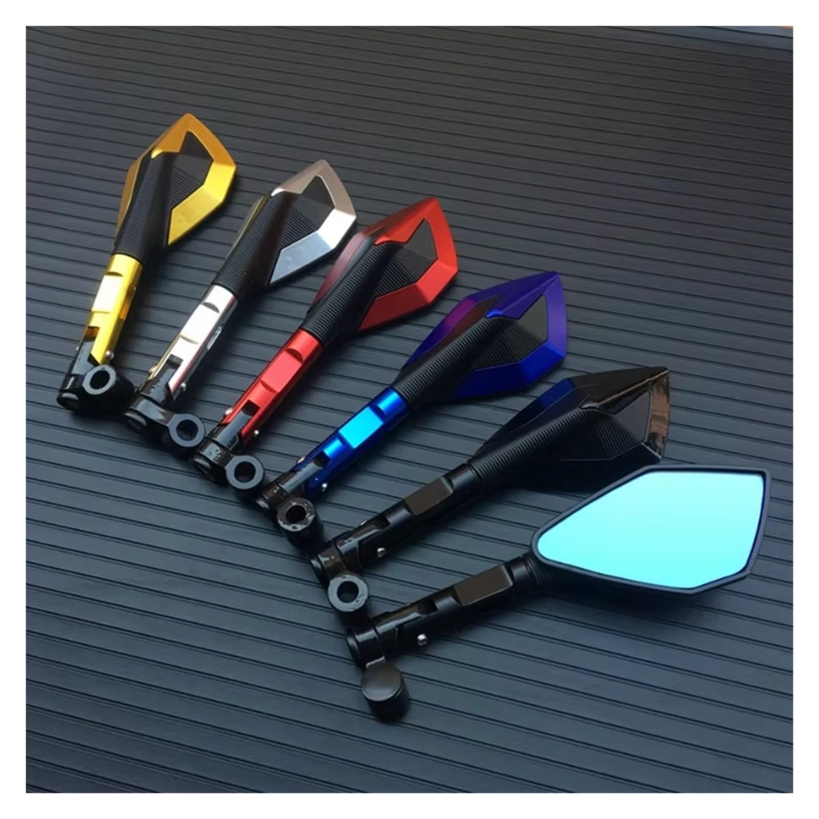 Per Kawasaki Per Z900 Per Z900RS Per Z800 Per Z1000 Accessori Moto Specchi Retrovisori Laterali In Lega Di Alluminio Specchietti Moto Manubrio(Yellow)