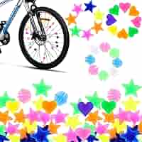 Perline Per Raggi Di Bicicletta - 144 Clip Colorate A Forma Di Cuore, Stella E Pallina - Foto 5