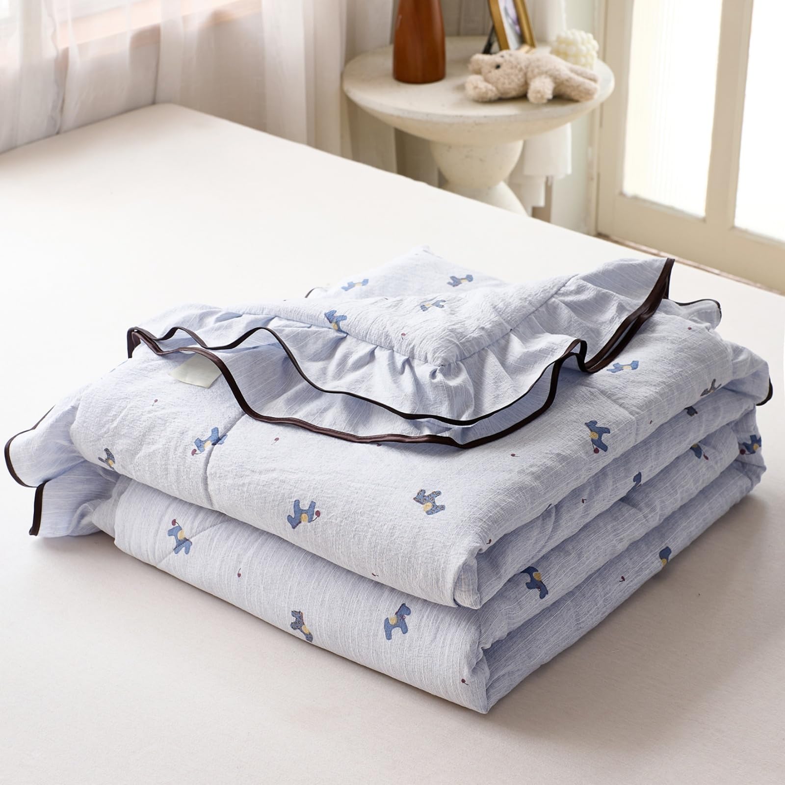 Odot Edredón Sin Funda 2.5 TOG Single A King (Caballo,180x220cm) | Relleno Nórdico Verano Edredón Ligero y Transpirable Lavable a Máquina y Secado Rápido para las Noches Cálidas de Verano