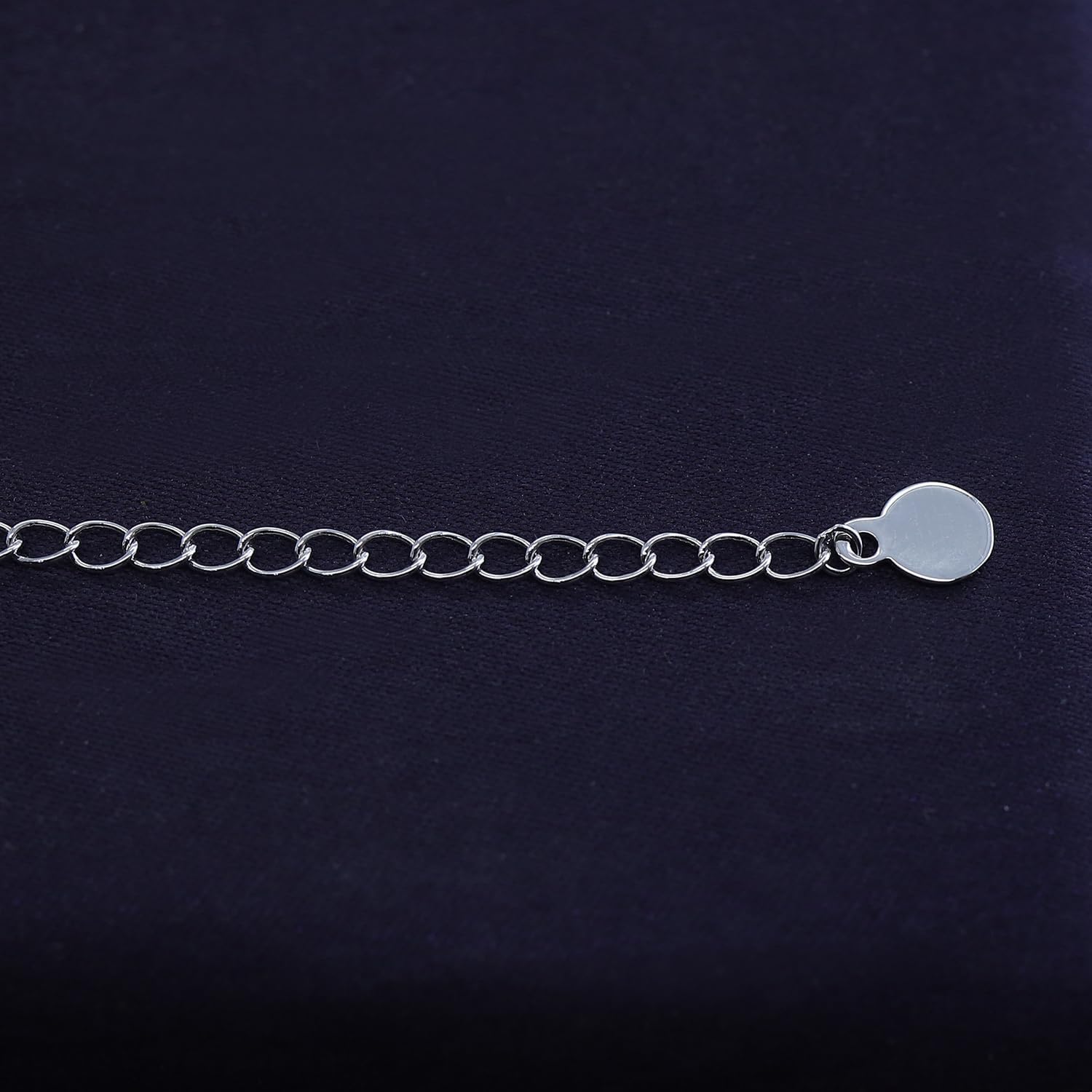 18K Gold Plated Five Stone Station Link Bracelet for Women| 3MM Moissanite Classic Tennis Bracelet | Bezel-Set 6" + 2" Adjustable Chain Bracelet (0.50 Cttw)