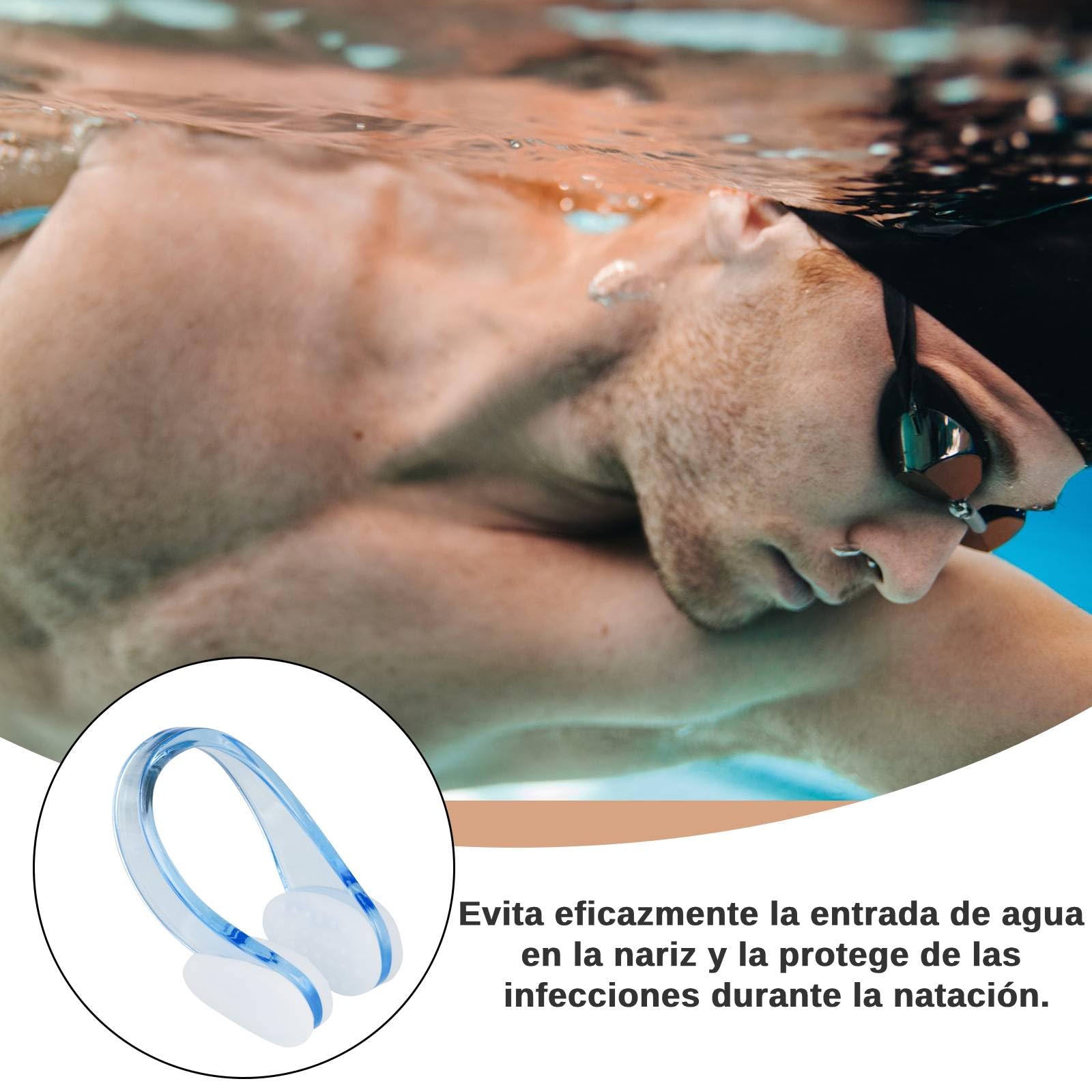 Swimming Nose Clip 4Pcs Silicone Plastic Waterproof Clear Colorful with Storage Box for Kids Adult Training Water Sports Pool