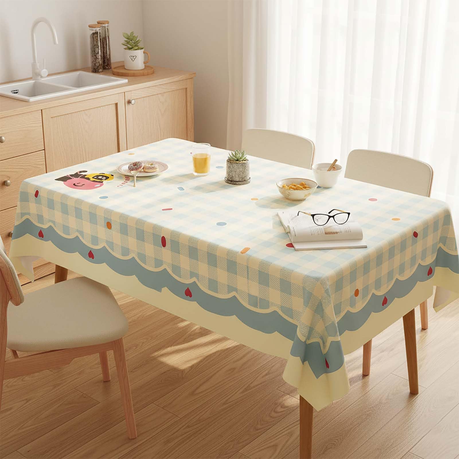 Mantel Impermeable Rectangular De PVC Lavable, Mantel Antimanchas Y Protector De Mesa para Cocina Comedor Terraza Jardín, Resistente Al Agua, Suave, Flexible Y Fácil De Limpiar