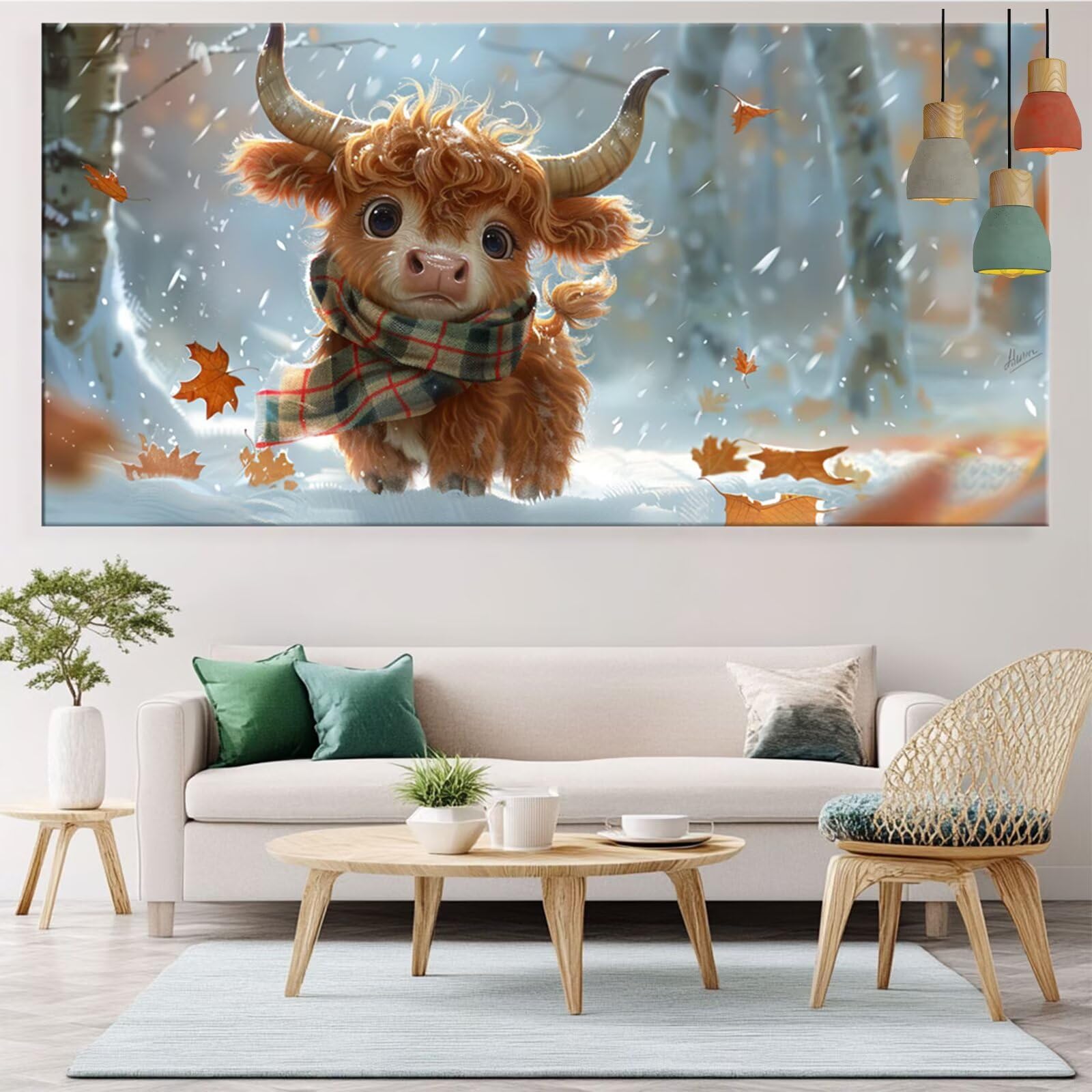 Diamond Painting Ochse Diamond Painting Erwachsene Niedlich Bastelset Kinder ab 6 Jahre Mosaikherstellung Kreatives Geschenke für Mädchen Anfänger,Diamant Strass Arts Craft Zimmer Deko 60x120cm Y5-408