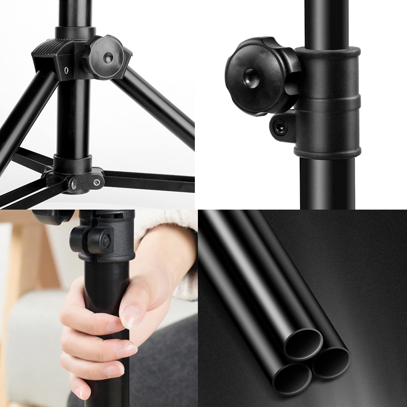 HJXGQJM Atril para Partitura Plegable Portátil Musica Metalico Soporte De Ajustables, La Orquesta De Soporte De Música Profesional Es Portátil Y Liviana,Negro con Bolsa De Transporte