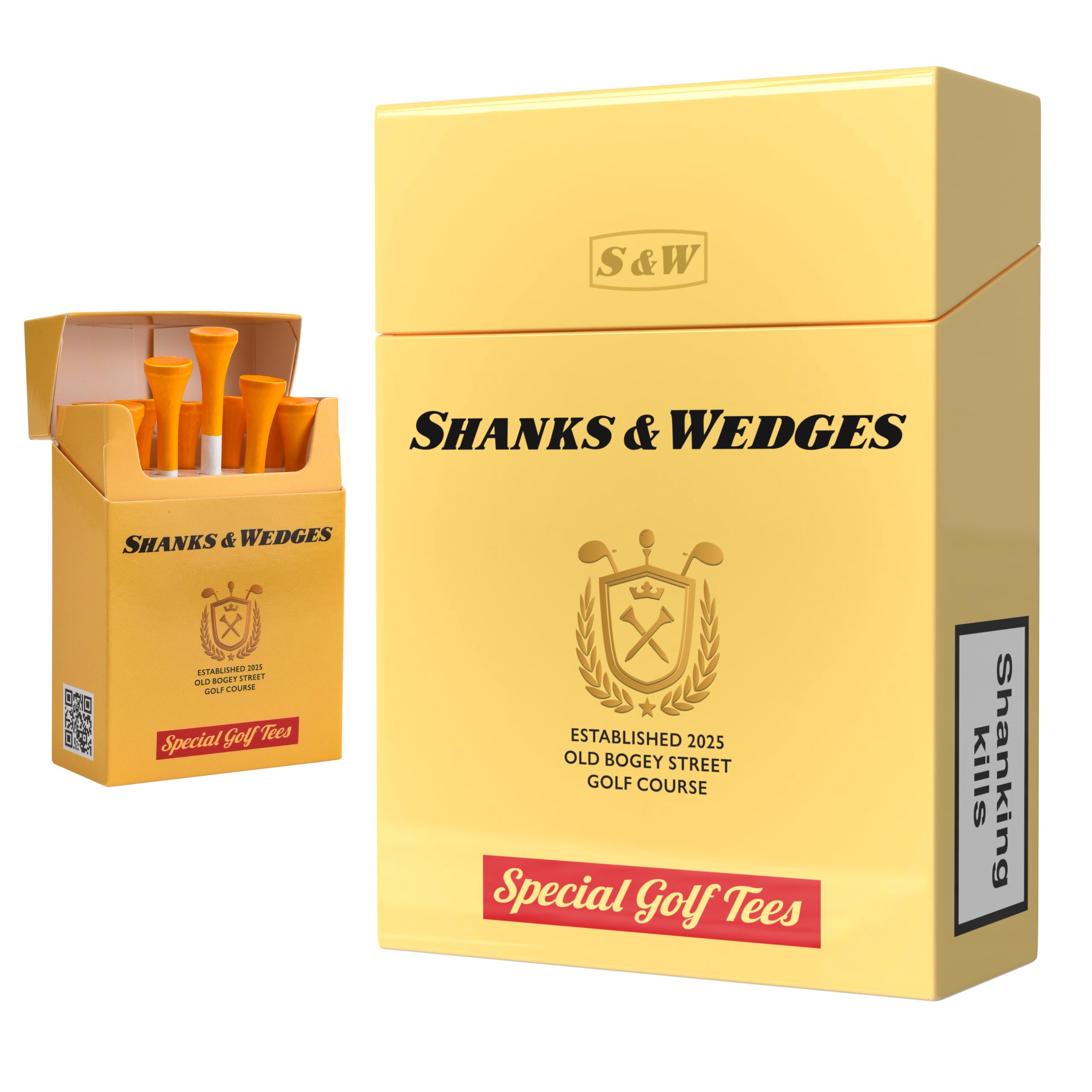 Shanker Golf - Funny Golf Tees – Shanks & Wedges 10 Pack - Funny Golf Gift for Men - Parody Golf Accessories - Cool Novelty Tees for Golfers - Golf Gag Gift