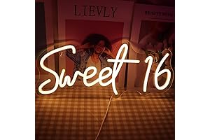 QiaoFei: Sweet 16 Light-Up Sign|16th Bday|Neon Wall Decor