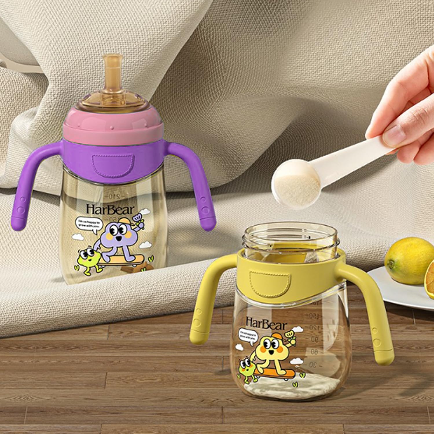 Qshare Baby Sippy Cup for 6 Months+,260ml Baby Straw Cups with Handles - Image 4