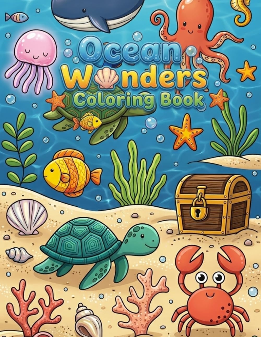 Ocean Wonders Coloring Book: A Relaxing Undersea Adventure for All Ages