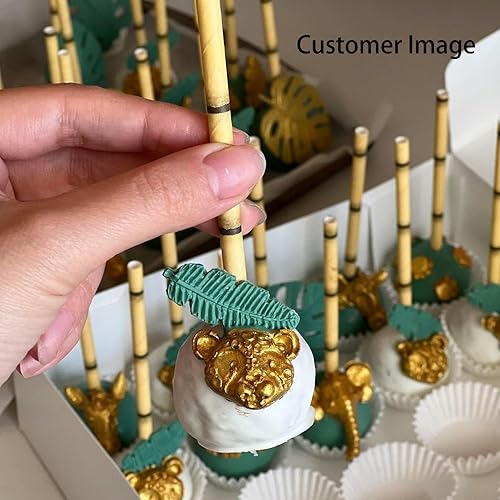 Miniatura 5 de Molde de silicona para pastel de safari de selva y hojas tropicales, molde de silicona para decoración de cupcakes, hojas de palma y decoración de