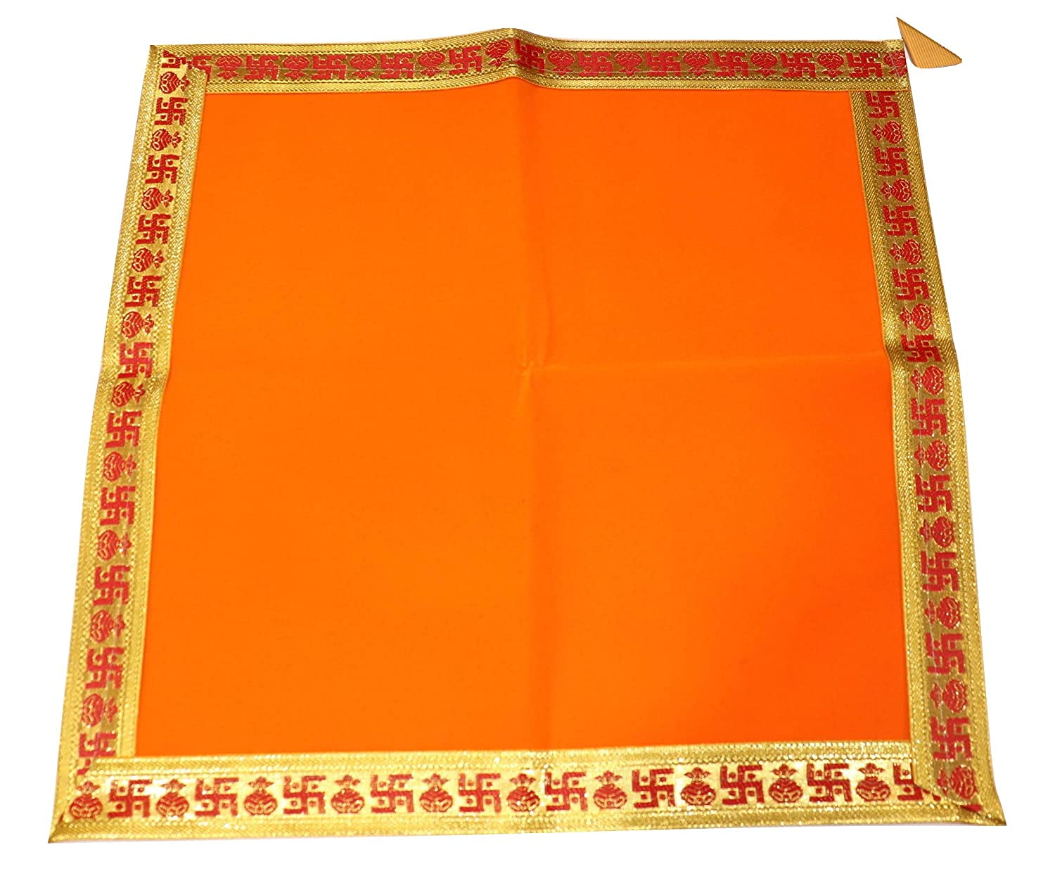 Reliable Ganpati Baithak Assan/Ganpati Rumal/Embroidered Puja Cloth/Puja Assan/Puja Chowki Assan/Puja Altar Cloth for Multipurpose Use for Home Mandir,Size- 18 * 18 Inch, Pack of 3 - Image 3 thumbnail