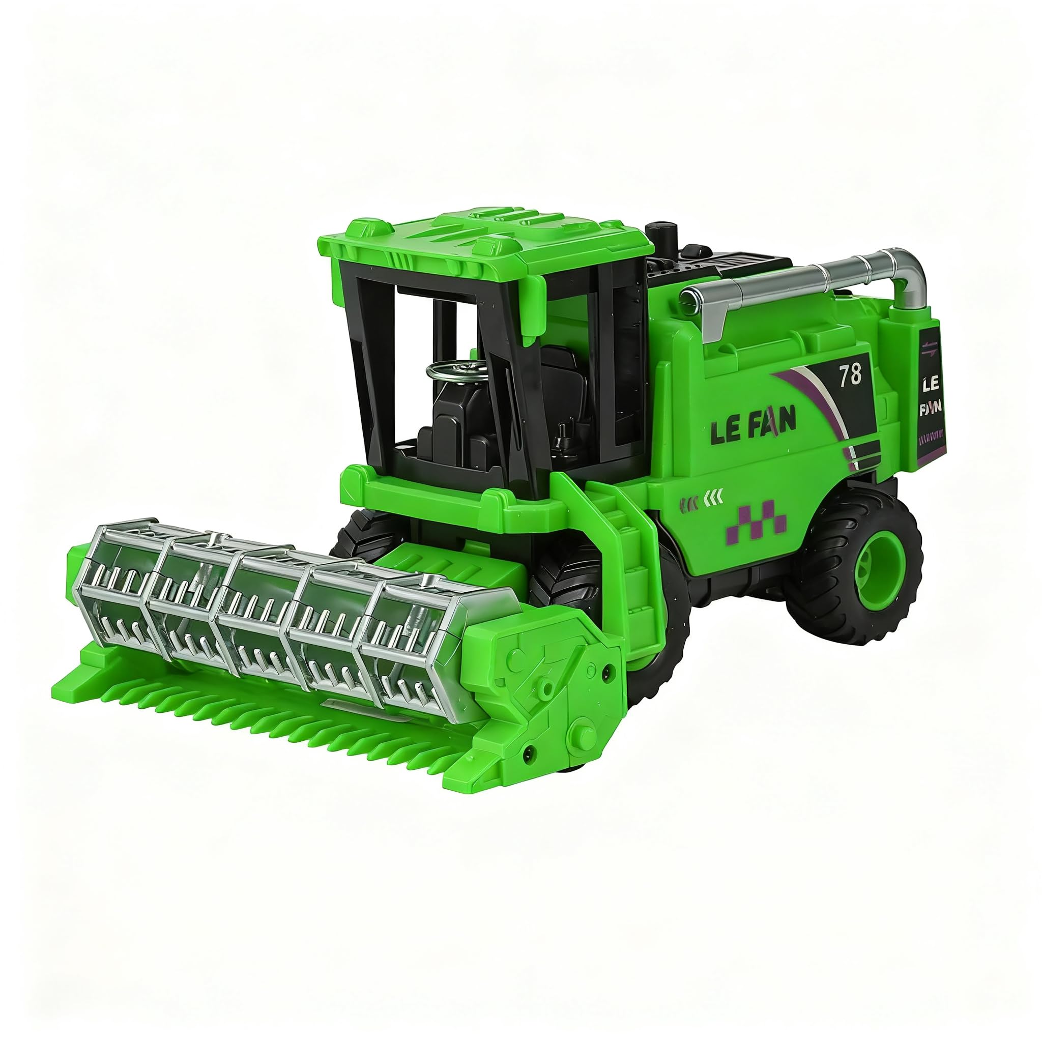 YELKOEYN Combine Harvester Toys - Realistic Combination Harvester Model, Harvester Pretend Toy, Simulating Wheat Cutting Scenes & Movable Farm Toys for Boys Girls Kids (Green)