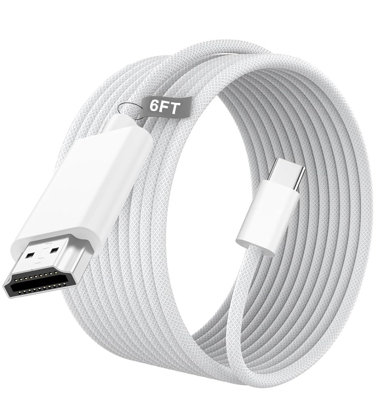 Adapter USB-C na HDMI z certyfikatem Apple MFi 4K @ 60 Hz do iPhone 15 MacBook Pro Air iPad Pro, HDMI 2.0 Digital AV kabel typu C, kompatybilny z Samsung Galaxy S24/S23, Pixelbook, XPS