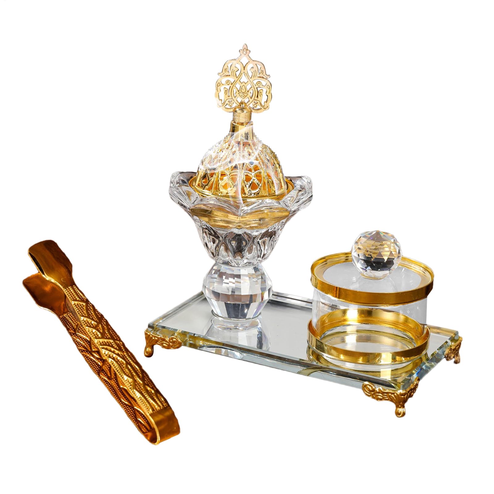 Brûleur d'encens et support de bobine Moyen-Orient avec pince pour déco de table